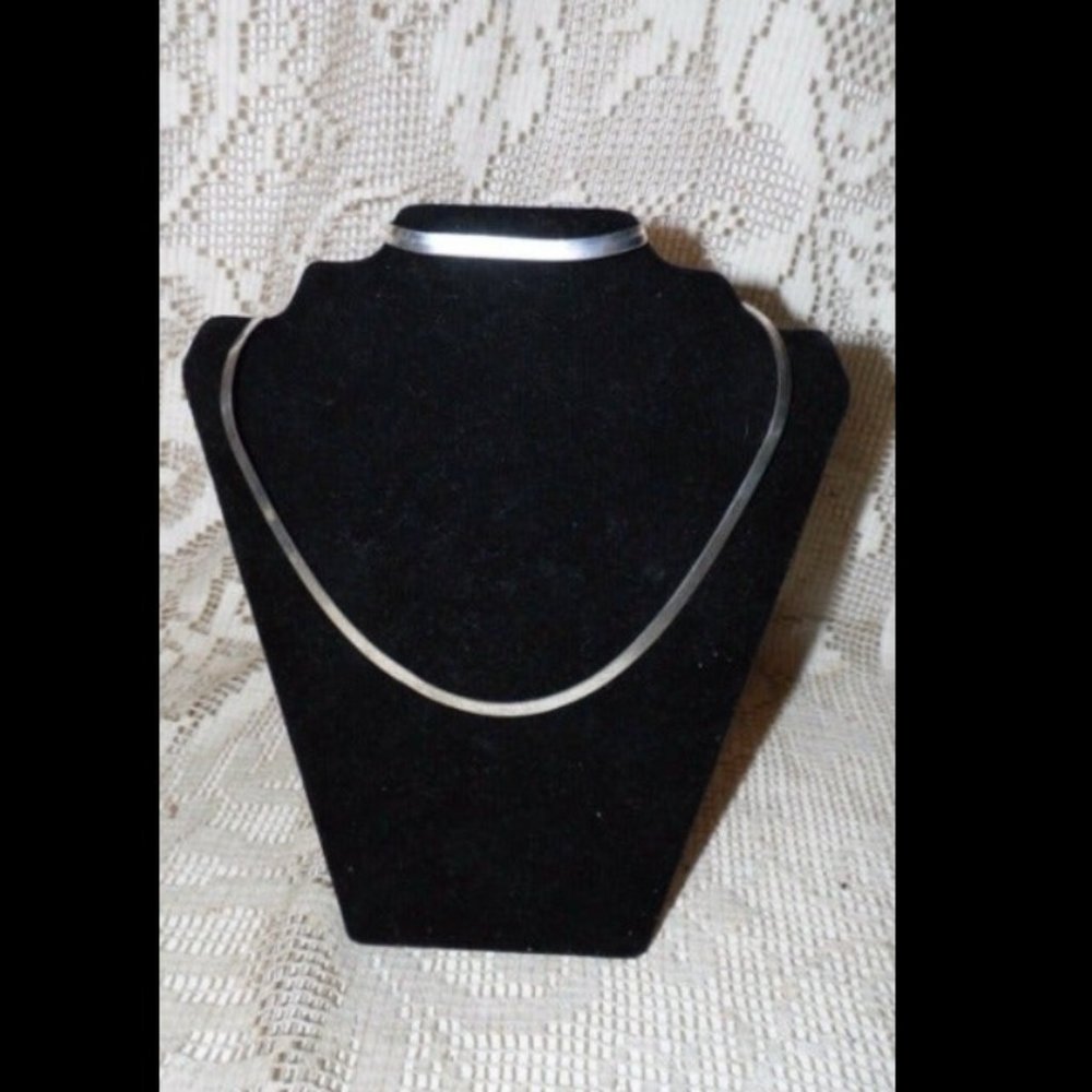 STERLING SILVER .925 NECKLACE 18" AND BRACELET 6.5" SET FLUID DESIGN NIB